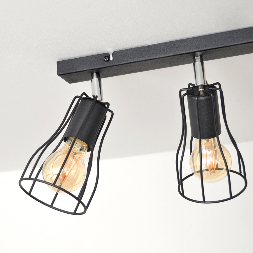 LED Kohdevalo TUBE II 3xE27/15W/230V musta