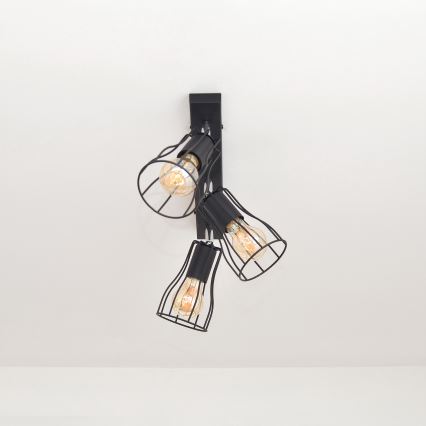 LED Kohdevalo TUBE II 3xE27/15W/230V musta