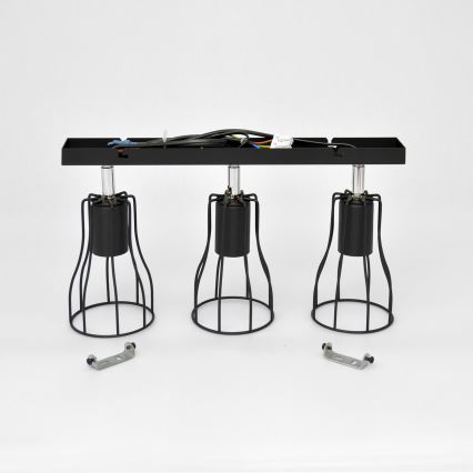 LED Kohdevalo TUBE II 3xE27/15W/230V musta
