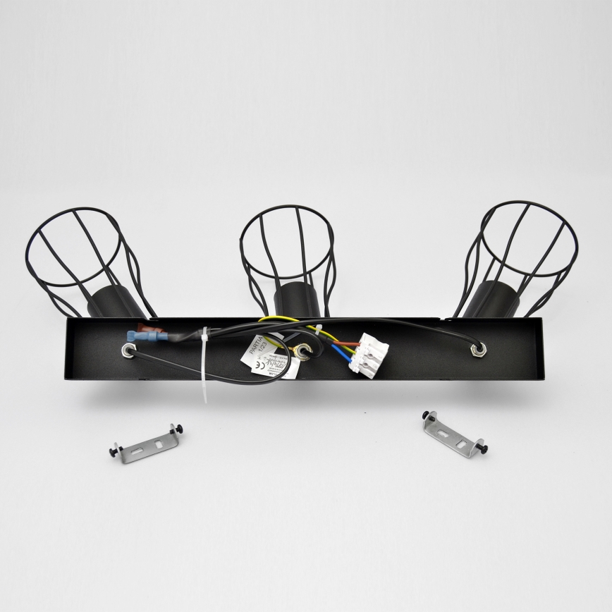 LED Kohdevalo TUBE II 3xE27/15W/230V musta