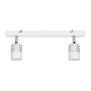 LED-kohdevalo TUBSSON 2xGU10/4,8W/230V valkoinen/kiiltävä kromi