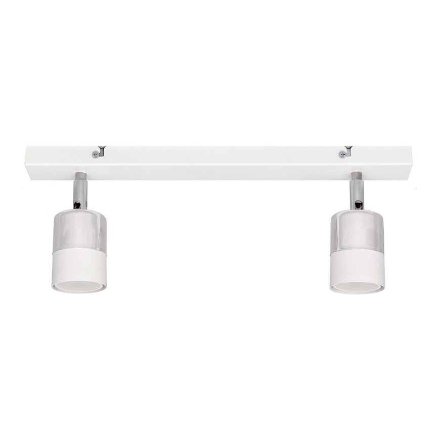 LED-kohdevalo TUBSSON 2xGU10/4,8W/230V valkoinen/kiiltävä kromi