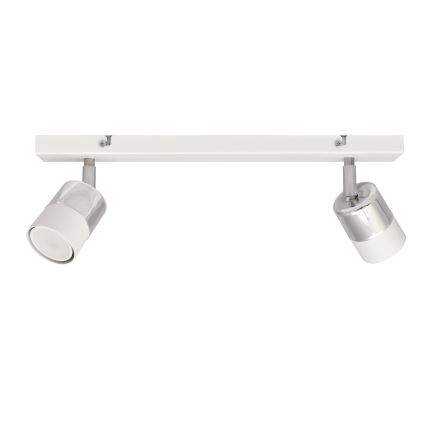 LED-kohdevalo TUBSSON 2xGU10/4,8W/230V valkoinen/kiiltävä kromi