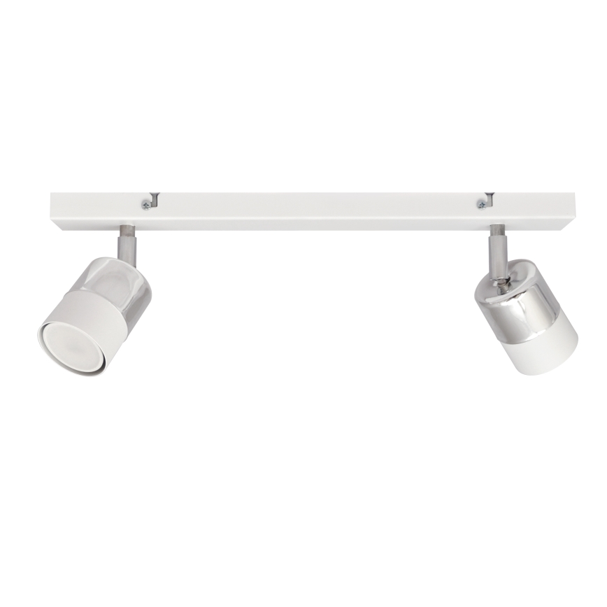 LED-kohdevalo TUBSSON 2xGU10/4,8W/230V valkoinen/kiiltävä kromi