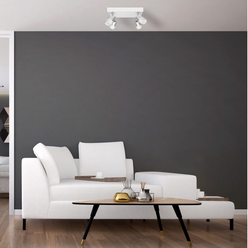 LED-kohdevalo TUBSSON 4xGU10/4,8W/230V valkoinen/kiiltävä kromi