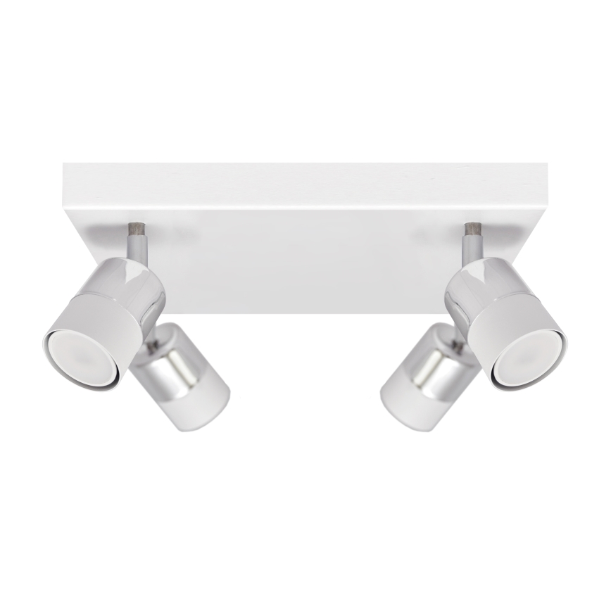 LED-kohdevalo TUBSSON 4xGU10/4,8W/230V valkoinen/kiiltävä kromi
