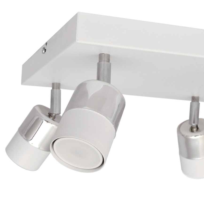 LED-kohdevalo TUBSSON 4xGU10/4,8W/230V valkoinen/kiiltävä kromi