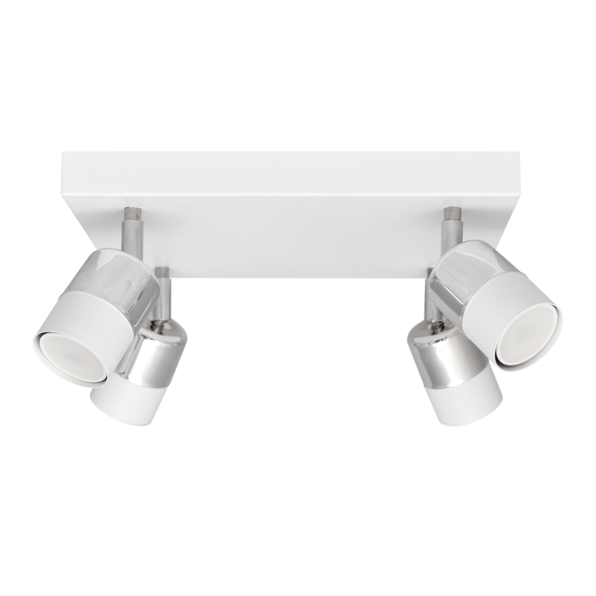 LED-kohdevalo TUBSSON 4xGU10/4,8W/230V valkoinen/kiiltävä kromi