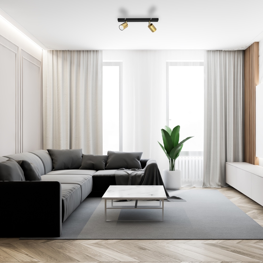 LED Kohdevalo TUNE 2xGU10/4,8W/230V kultainen/musta