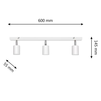 LED-kohdevalo TUNE 3xGU10/4,8W/230V valkoinen