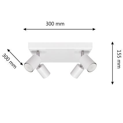 LED-kohdevalo TUNE 4xGU10/4,8W/230V valkoinen