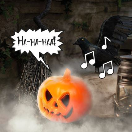 LED-koriste ääniefektillä HALLOWEEN LED/3xAAA kurpitsa