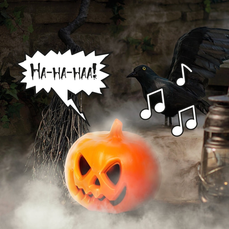 LED-koriste ääniefektillä HALLOWEEN LED/3xAAA kurpitsa