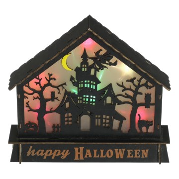 LED Koriste HALLOWEEN LED/2xAA/monivärinen kummitustalo