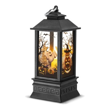 LED Koriste HALLOWEEN LED/3xAAA/lämpimänvalkoinen lyhty kurpitsoilla