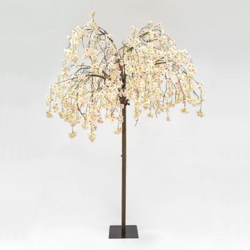 LED Koristeellinen keinotekoinen joulupuu CHERRY TREE 288xLED/230V 2,5 m kirsikka