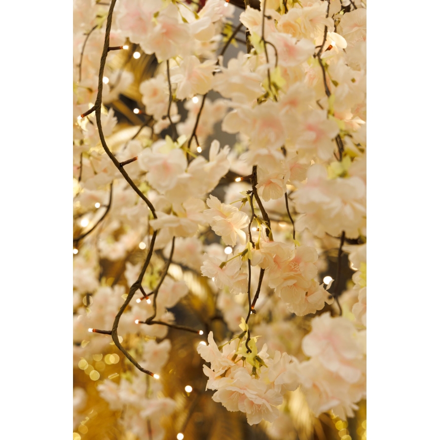 LED Koristeellinen keinotekoinen joulupuu CHERRY TREE 288xLED/230V 2,5 m kirsikka