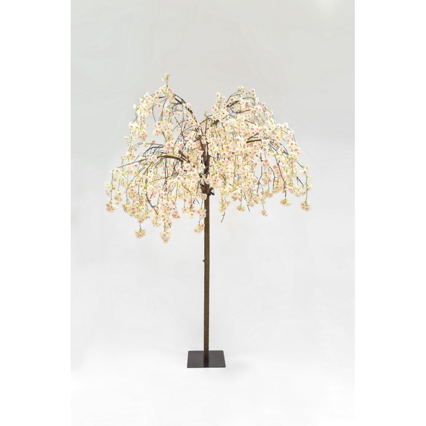 LED Koristeellinen keinotekoinen joulupuu CHERRY TREE 288xLED/230V 2,5 m kirsikka