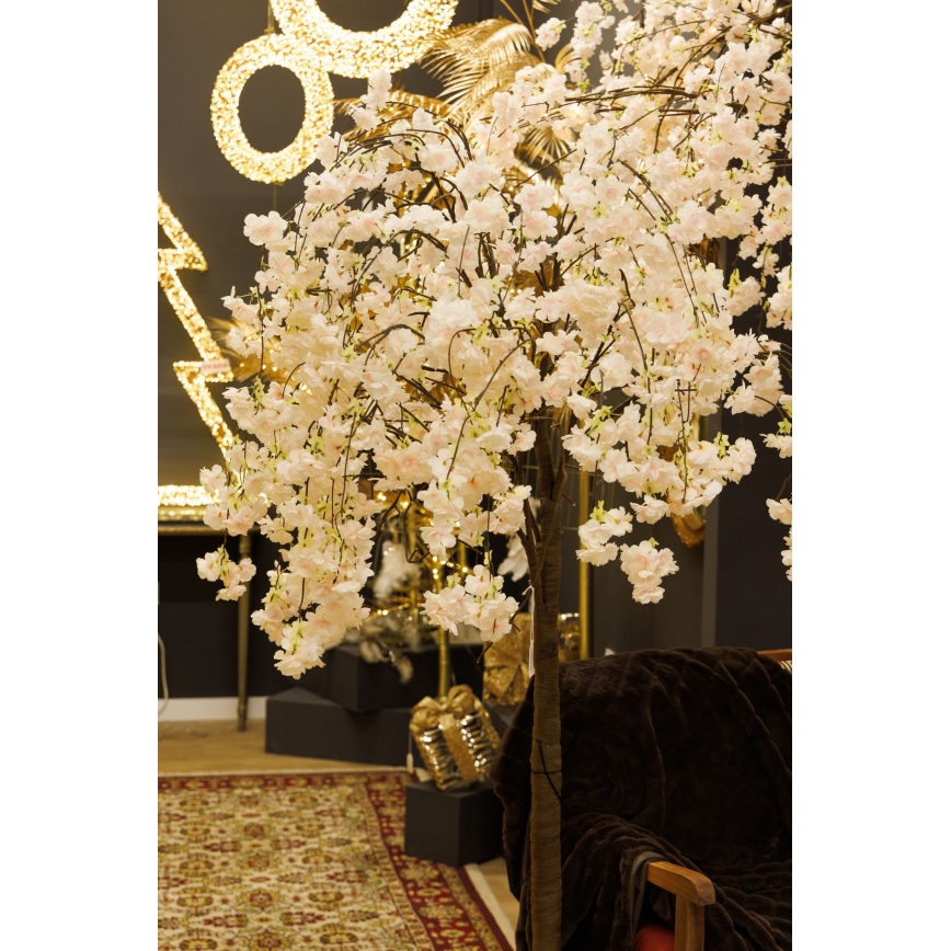 LED Koristeellinen keinotekoinen joulupuu CHERRY TREE 84xLED/230V 1,7 m kirsikka