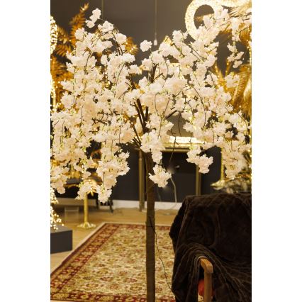 LED Koristeellinen keinotekoinen joulupuu CHERRY TREE 84xLED/230V 1,7 m kirsikka