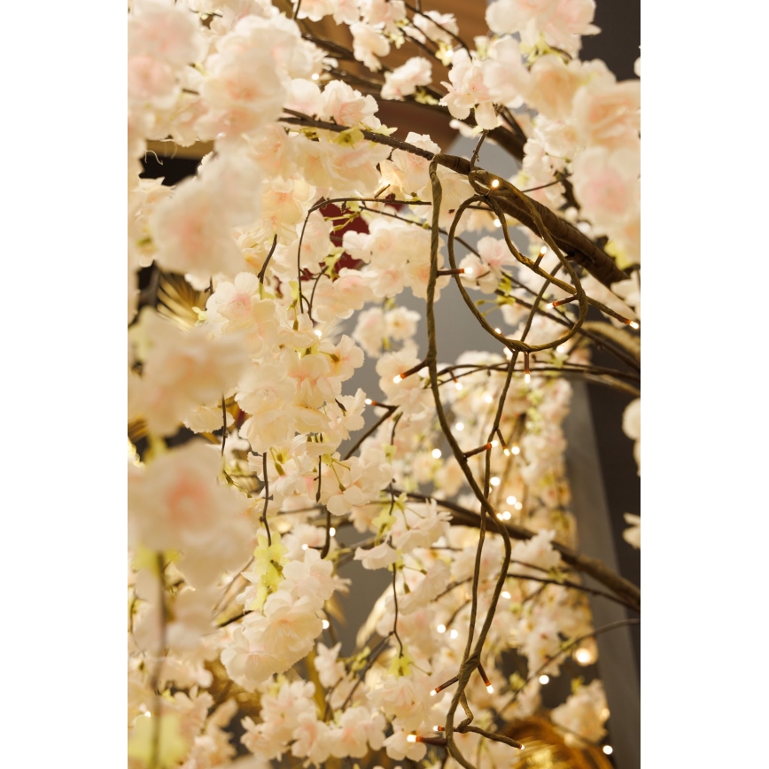 LED Koristeellinen keinotekoinen joulupuu CHERRY TREE 84xLED/230V 1,7 m kirsikka