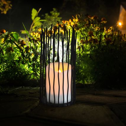 LED Koristeellinen ulkovalaisin NYBORG LED/2xAA 22 cm IP44 lämpimänvalkoinen