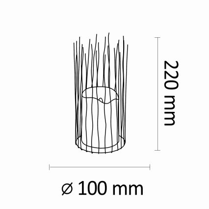 LED Koristeellinen ulkovalaisin NYBORG LED/2xAA 22 cm IP44 lämpimänvalkoinen