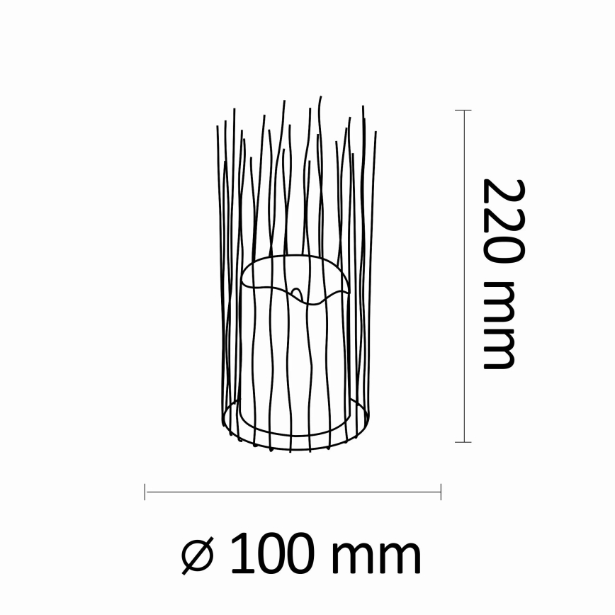 LED Koristeellinen ulkovalaisin NYBORG LED/2xAA 22 cm IP44 lämpimänvalkoinen