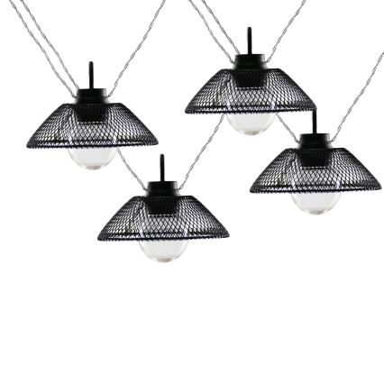 LED-koristeketju ASTRA 10xLED/2xAA 2,1 m musta