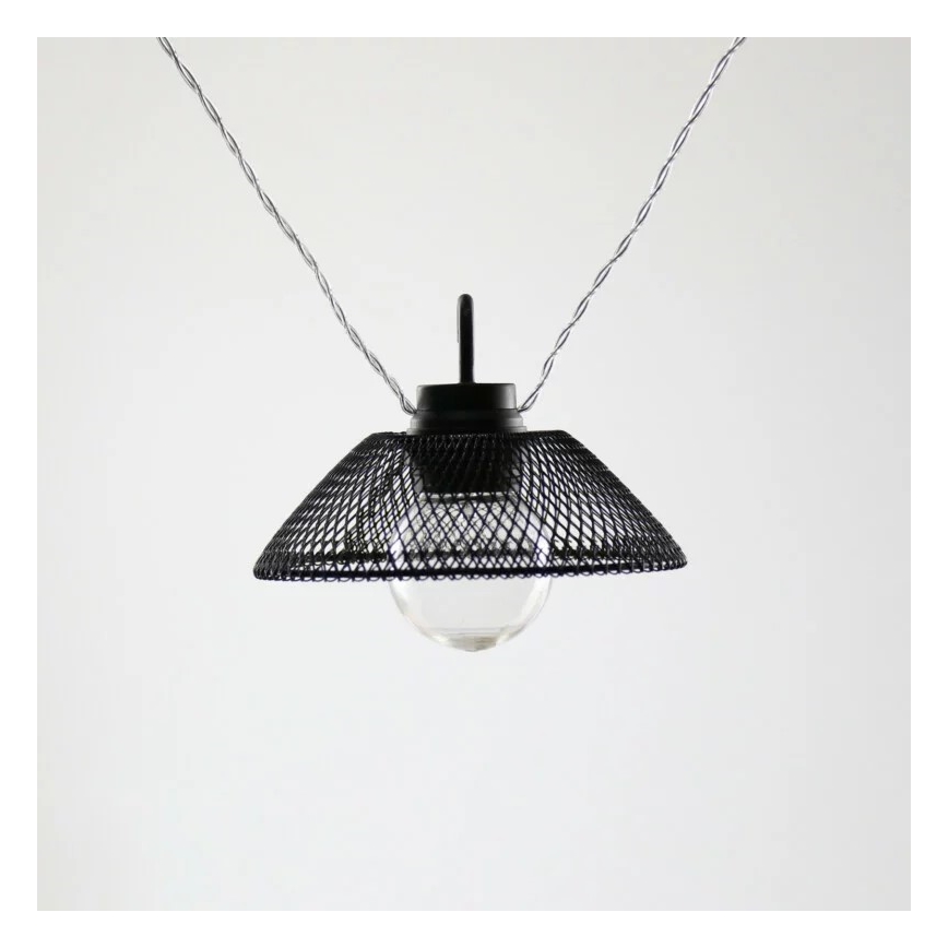 LED-koristeketju ASTRA 10xLED/2xAA 2,1 m musta