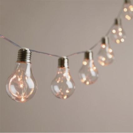 LED-koristeketju SMOLDER 2,1 m 10xLED/2xAA