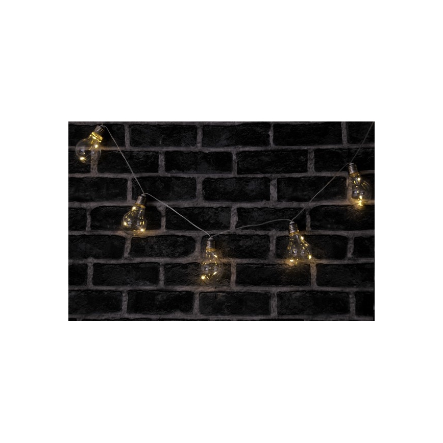 LED-koristeketju SMOLDER 2,1 m 10xLED/2xAA