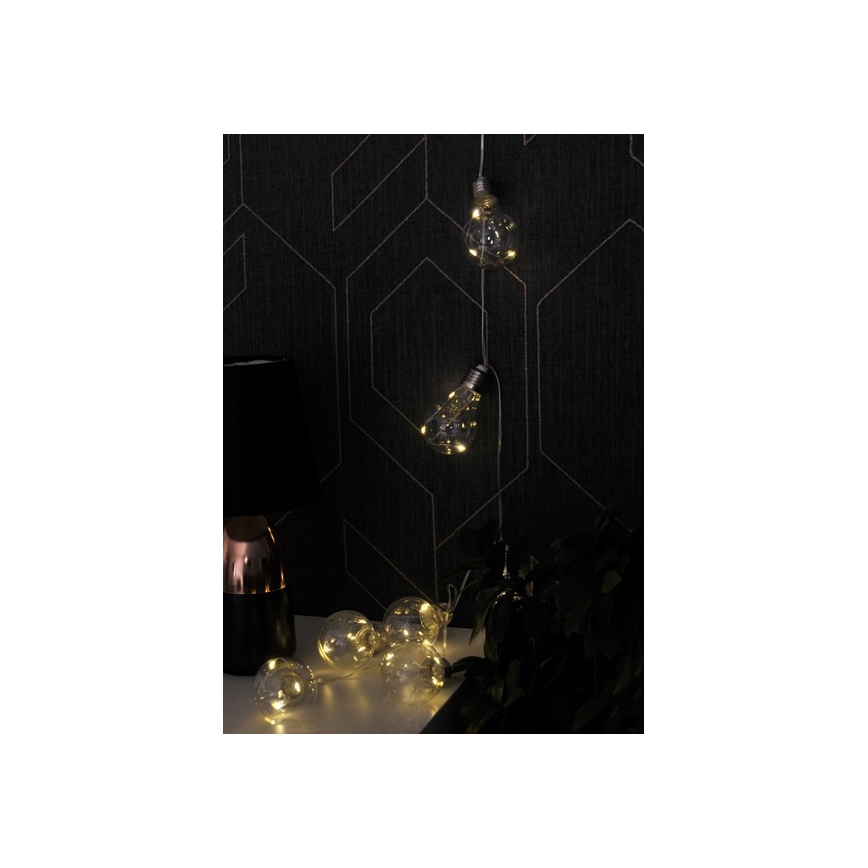 LED-koristeketju SMOLDER 2,1 m 10xLED/2xAA