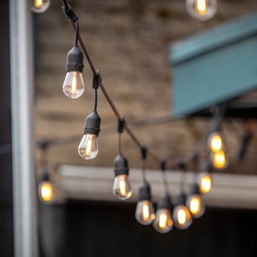 LED koristeketju ulkokäyttöön BAJA ST64 20xE27/1W/230V 10,9m IP44 lämpimänvalkoinen