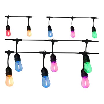 LED koristeketju ulkokäyttöön PARTY NEON 7,6 m 10xE27/0,6W/36V IP44