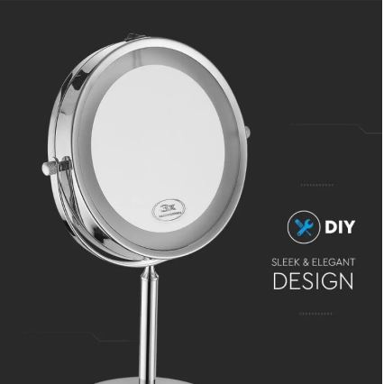 LED-kosmetiikkapeili LED/3W/6V 4xAA IP44