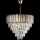 LED-kruunuvalaisin ketjulla 9xE27/60W/230V + 6xLED/6W, halkaisija 50 cm, kultainen