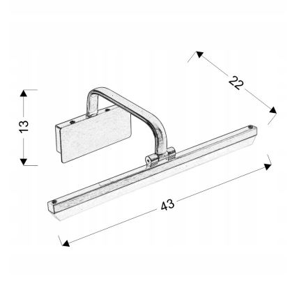 LED-kuvavalo HANG LED/8W/230V