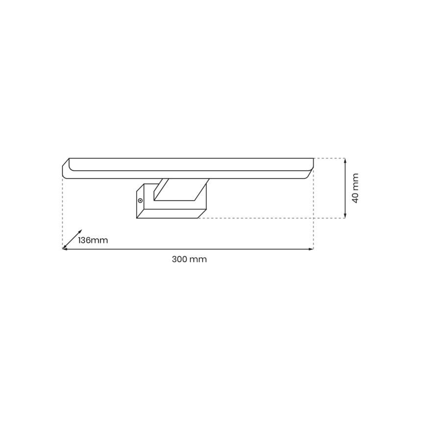 LED-kuvavalo PINTO LED/7W/230V kulta