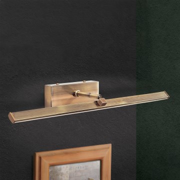 LED-kuvavalo PUBLIO LED/10W/230V 50 cm kulta/patina