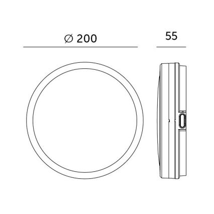 LED Kylpyhuoneen kattovalaisin anturilla LED/12W/230V 3000/4000/6500K IP65 halkaisija 20 cm valkoinen + kaukosäädin