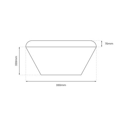 LED Kylpyhuoneen kattovalaisin anturilla NEMO LED/16W/230V IP44 musta