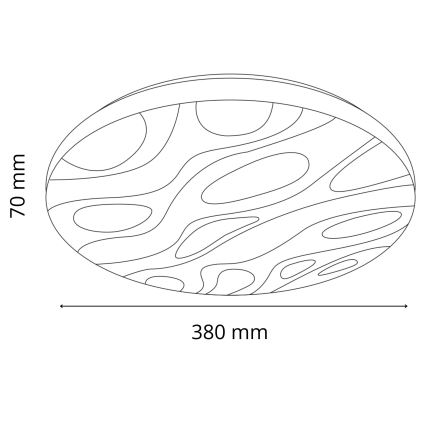 LED Kylpyhuoneen kattovalaisin CLOUD LED/24W/230V d. 38 cm IP44