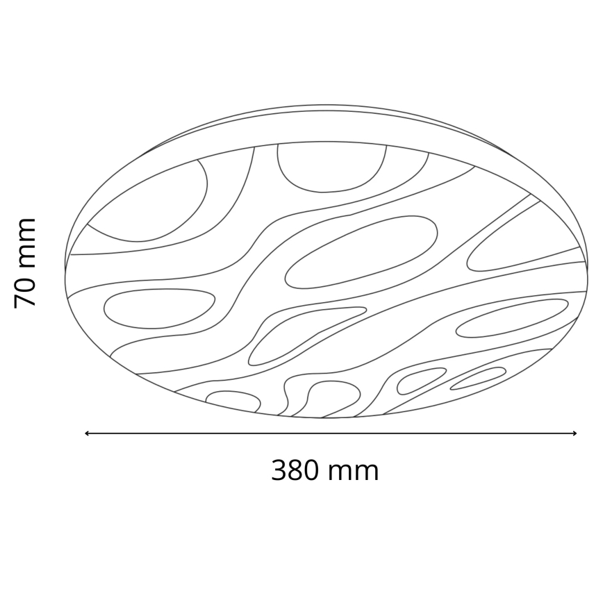 LED Kylpyhuoneen kattovalaisin CLOUD LED/24W/230V d. 38 cm IP44