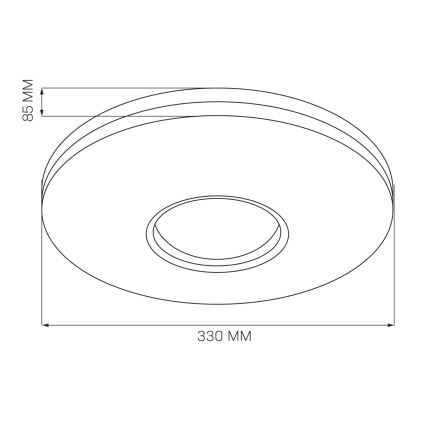 LED Kylpyhuoneen kattovalaisin DETROIT LED/18W/230V d. 33 cm IP44