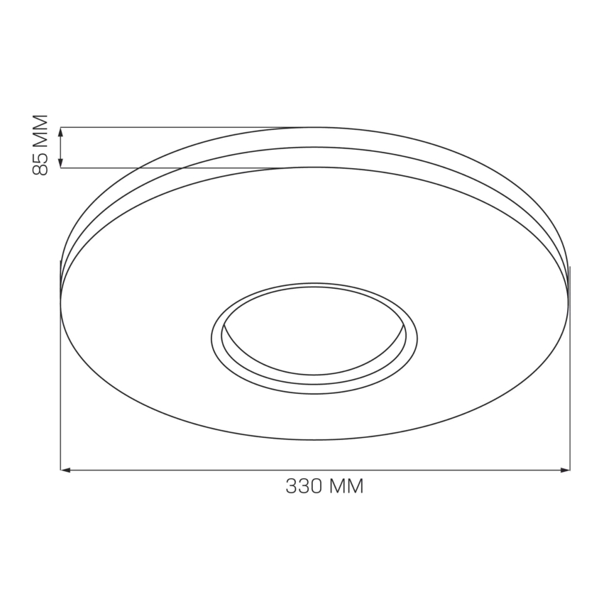 LED Kylpyhuoneen kattovalaisin DETROIT LED/18W/230V d. 33 cm IP44