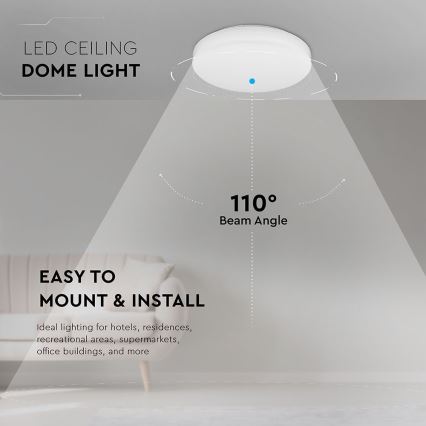 LED kylpyhuoneen kattovalaisin SAMSUNG CHIP LED/15W/230V 20cm 3000K IP44
