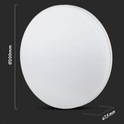 LED kylpyhuoneen kattovalaisin SAMSUNG CHIP LED/15W/230V 20cm 3000K IP44