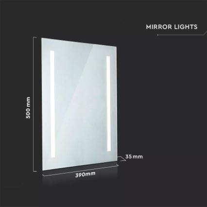 LED Kylpyhuoneen lämmitettävä taustavalaistu peili LED/17W/230V IP44