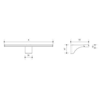 LED Kylpyhuoneen peilivalaistus ELESAR LED/8W/230V IP44 3000K